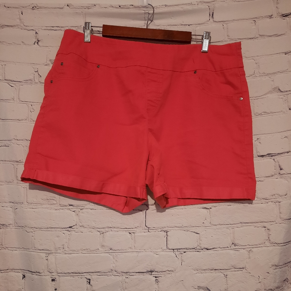 Red Pull-On Shorts.